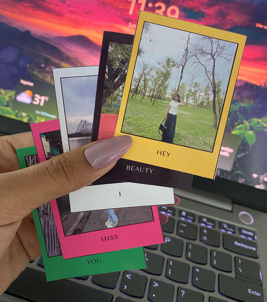 Custom Polaroid Set – 9 Personalized Photo Prints with Message